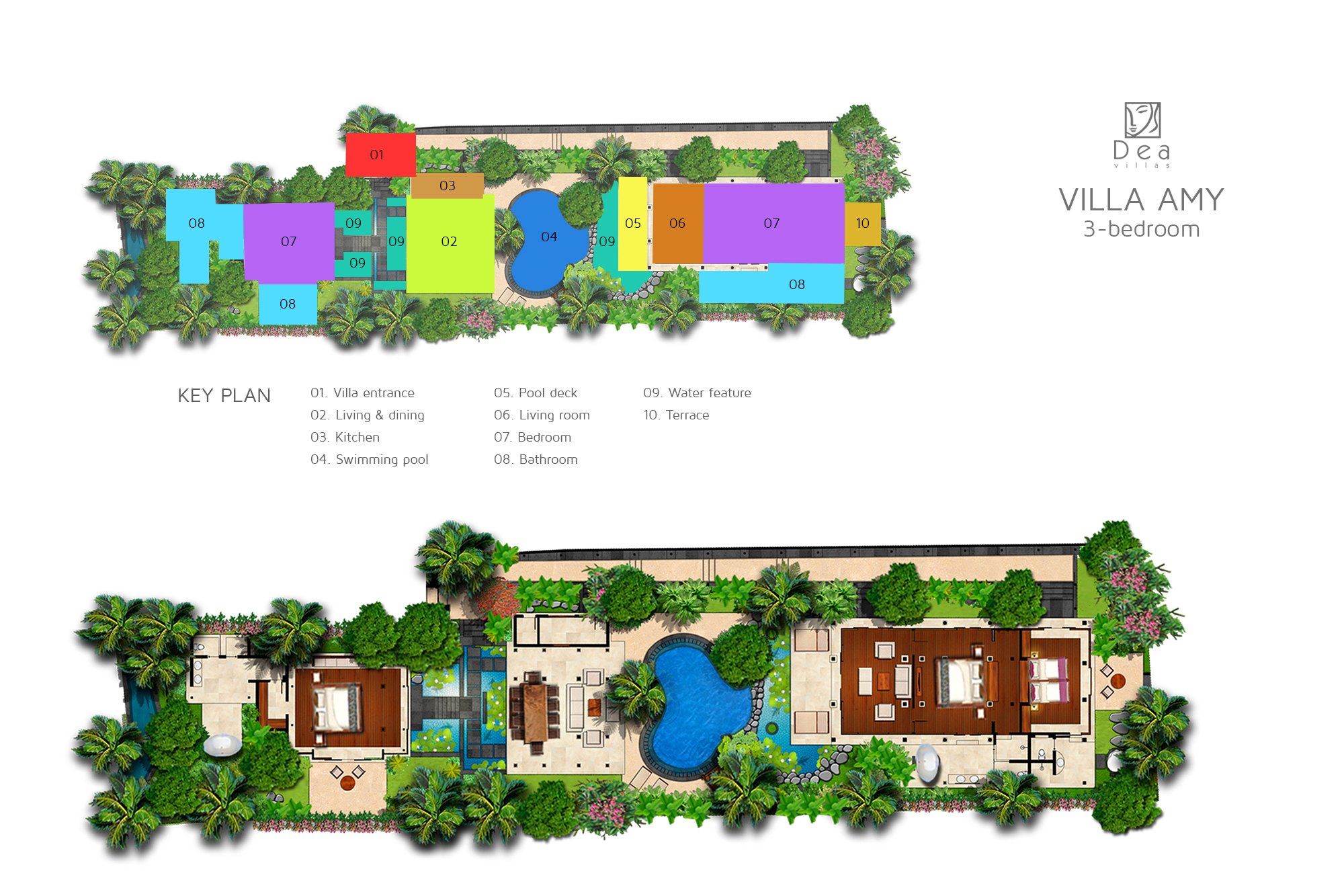 Dea Villas - Villa Amy Floorplan